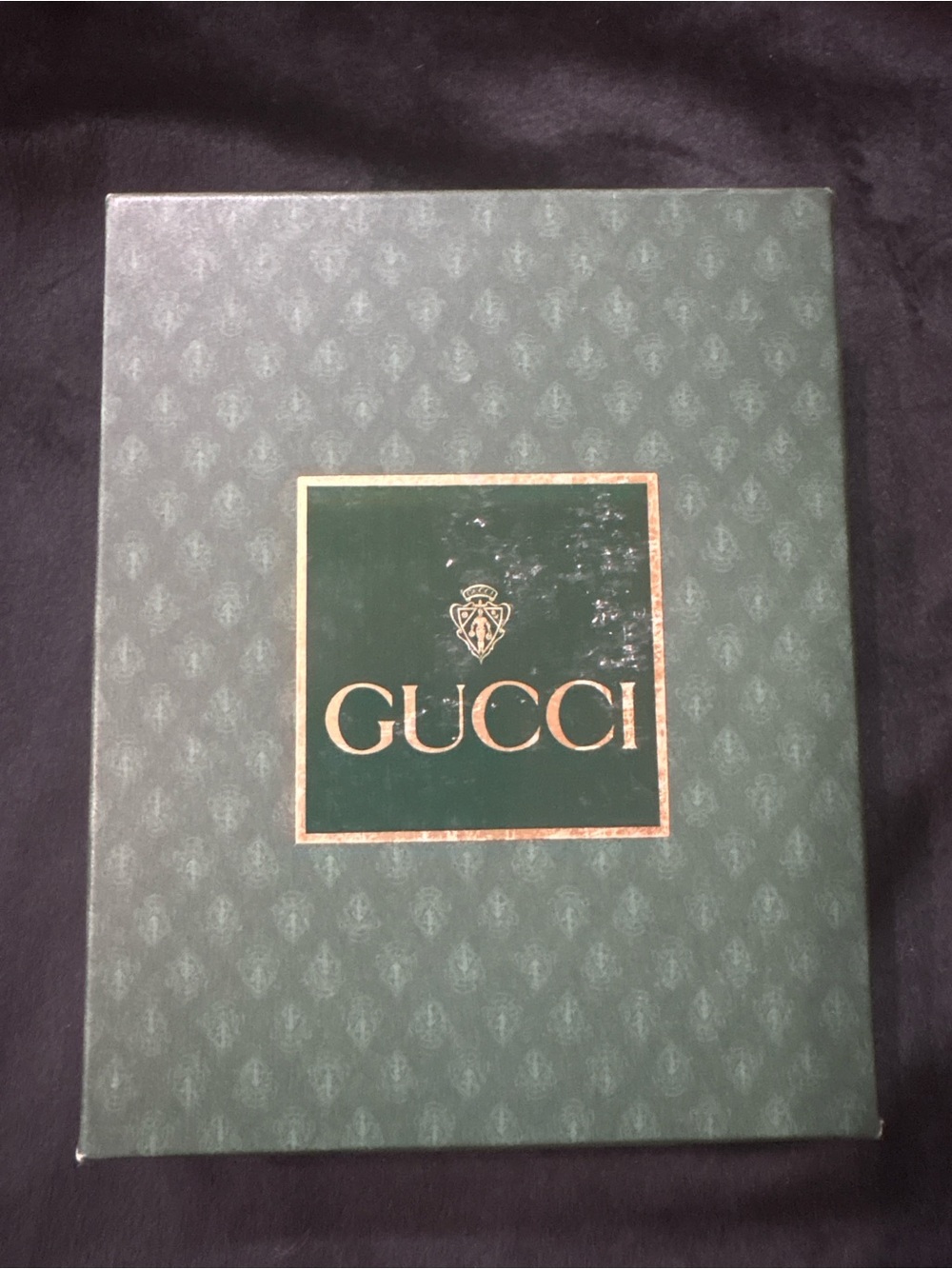 Vintage Gucci Navy Blue Leather GG Wallet Gold Hardware w/ Original Box